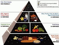 Pirámide nutricional según la FDA.